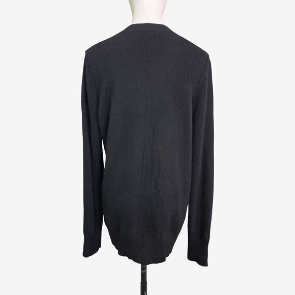 Aqua Cashmere 100 Percent Cashmere V Neck Black Sweater Women’s Size Large L - Picture 6 of 7